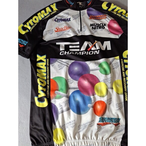 De Marchi Cycling Jersey Mens Xl Short Sleeve 1/4  Zip Team Champion Made Italy - Picture 3 of 9